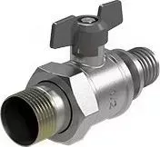 Кран ROYAL Thermo шаровый AXIO press 16x1/2" с аксиальным соединением и разъемным соединением НР (RTE 16.112)