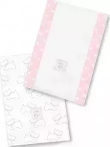 Полотенчики SwaddleDesigns Baby Burpie Set Pink Little Doggie (SD-625PP)