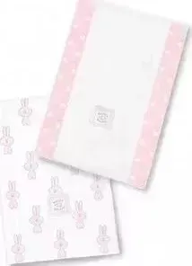 Полотенчики SwaddleDesigns Baby Burpie Set Pink Little Bunnie (SD-623PP)