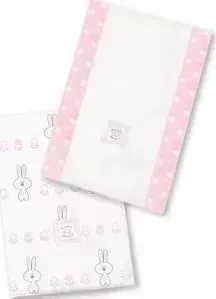 Полотенчики SwaddleDesigns Baby Burpie Set Pink Garden Bunnie (SD-605PP)
