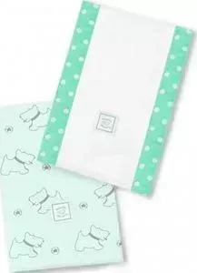 Полотенчики SwaddleDesigns Baby Burpie Set SeaCrystal Gray Doggie (SD-611SC)