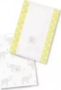 Полотенчики SwaddleDesigns Baby Burpie Set PY Elephant Chickies (SD-459PY)