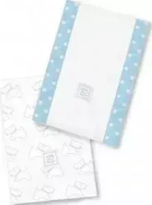 Полотенчики SwaddleDesigns Baby Burpie Set Blue Little Doggie (SD-625PB)