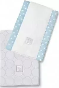 Полотенчики SwaddleDesigns Baby Burpie Set Blue Sterling Mod Circles on Sunwashed Pastels (SD-351SB)