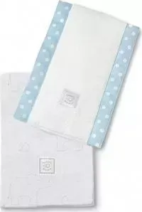 Полотенчики SwaddleDesigns Baby Burpie Set Blue Sterling Deco Elephants on Sunwashed Pastels (SD-353SB)