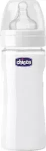 Бутылочка CHICCO Well-being Glass 0+, сил. соска, норм. поток, стекло, 240 мл 310205110