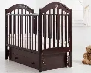 Кроватка детская Гандылян Софи универсальный маятник/ящик махагон/кристалы Swarovski К2002-25УМ