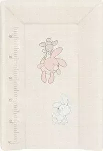 Матрас Ceba Baby пеленальный (Себа Беби) 70 см мягкий с изголовьем Bunnies grey W-103-068-260