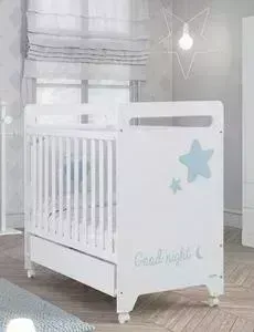 Кроватка детская Micuna Istar 120*60 white/sky blue