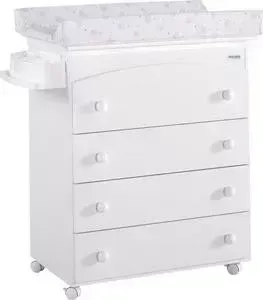 Комод Micuna пеленальный B-970 white матрасик beige bears