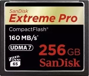 Карта памяти SANDISK Extreme Pro CF 160MB/s 256 GB VPG 65, UDMA 7 (SDCFXPS-256G-X46)