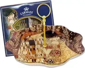 Менажница Carmani с ручкой Поцелуй Г. Климт (CAR198-8091-AL)