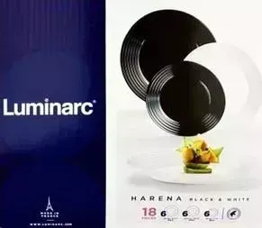 Сервиз столовый LUMINARC 18 предметов Harena Black White (N1518)