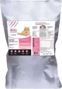 Сухой корм BLITZ Superior Nutrition Adult Cats with Lamb с ягненком для взрослых кошек 10кг