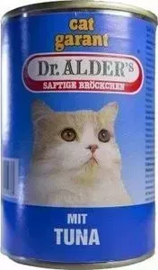 Консервы Dr.ALDER&amp;#039;s Dr.ALDER&s Cat Garant Saftige Brockchen Mit Tuna с тунцом для кошек 415г (1937)