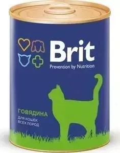 Консервы Brit Premium Cat Beef говядина для взрослых кошек 340г (9457)