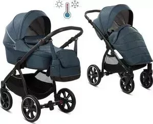 Коляска 2 в 1 Noordi 2 в 1 Fjordi Sport NEW с термолюлькой (Sport Jeans Blue 816) (123385)