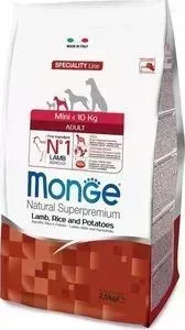 Сухой корм Monge Speciality Line Adult Dog Mini Lamb, Rice and Potatoes с ягненком, рисом и картофелем для взрослых собак мелких пород 2,5кг: характер