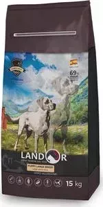 Сухой корм LANDOR Puppy Large Breed Lamb with Rice гипоаллергенный с ягнёнком и рисом для щенков крупных пород 15 кг