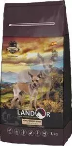 Сухой корм LANDOR Adult Small Breed Lamb with Rice гипоаллергенный с ягнёнком и рисом для взрослых собак мелких пород 3кг