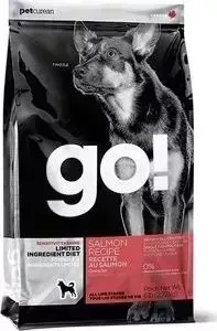 Сухой корм GO! NATURAL Holistic Dog Sensitivity+ Shine Grain+Gluten Free Salmon Recipe беззерновой с лососем для щенков и собак 11,3кг (10355): характ