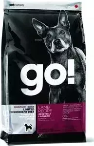 Сухой корм GO! NATURAL Holistic Dog Sensitivity+ Shine Grain+Gluten Free Lamb Recipe беззерновой с ягненком для щенков и собак 2,72кг (48535): характе