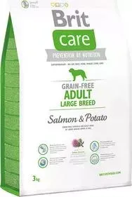 Сухой корм Brit Care Adult Large Breed Grain-free Salmon Potato беззерновой с лососем и картофелем для собак крупных пород 3кг (132728): характеристик