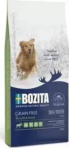 Сухой корм BOZITA Grain Free Adult with Elk 26/16 беззерновой с мясом лося для взрослых собак 12кг (40842)