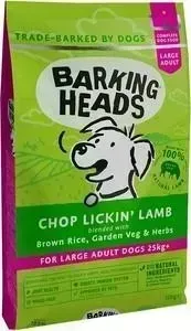Сухой корм BARKING HEADS Adult Dog Large Breed Big Foot For Breeds 25kg Larger with Lamb с ягненком и рисом для собак крупных пород 12кг (0506/18121):