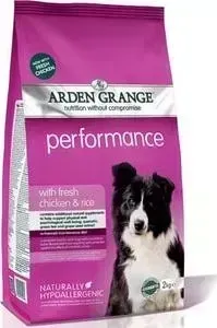 Сухой корм ARDEN GRANGE Adult Dog Performance Hypoallergenic with Fresh ChickenRice гипоалергенный с курицей и рисом для собак 2кг (AG609289): характе