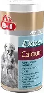 Добавка к пище 8in1 к Excel Calcium кальций укрепление зубов и костей для собак 880таб