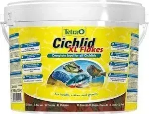 Корм Tetra Cichlid XL Flakes Premium Food for All Cichlids крупные хлопья для всех видов цихлид 10л