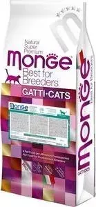 Сухой корм Monge Cat Hairball Rich in Chicken с курицей вывод шерсти из желудка для кошек 10кг