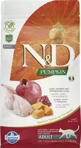 Сухой корм Farmina ND Adult Cat GF Pumpkin Quail Pomegranate беззерновой с перепелкой гранатом и тыквой для кошек 1,5кг