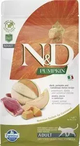 Сухой корм Farmina ND Adult Cat GF Pumpkin Duck Cantaloupe Melon беззерновой с уткой мускатной дыней и тыквой для кошек 1,5кг