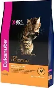 Сухой корм Eukanuba Adult Cat Top Condition Rich in Poultry с домашней птицей для взрослых кошек 2кг