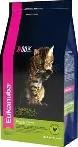 Сухой корм Eukanuba Adult Cat Hairball Control Rich in Poultry с домашней птицей вывода шерсти из желудка для кошек 2кг