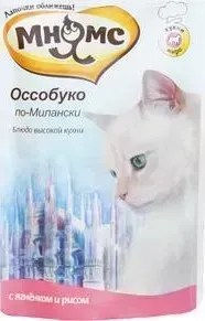 Паучи Мнямс Оссобуко по-Милански с ягненком и рисом для кошек 85г