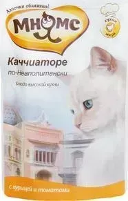 Паучи Мнямс Каччиаторе по-Неаполитански с курицей и томатами для кошек 85г
