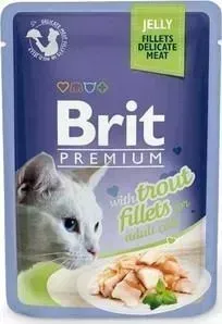 Паучи Brit Premium JELLY with Trout Fillets for Adult Cats кусочки в желе с филе форели для взрослых кошек 85г (518494)