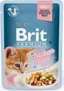 Паучи Brit Premium GRAVY with Chicken Fillets for Kitten кусочки в соусе с куриным филе для котят 85г (518579)