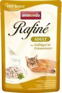 Паучи Animonda Rafine Adult with Poultry in Cream Sauce с домашней птицей в сливочном соусе для кошек 100г (83792)
