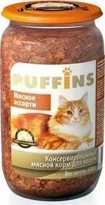Консервы Puffins Мясное ассорти для кошек 650г