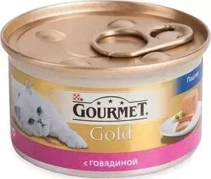Консервы Gourmet Gold паштет с говядиной для кошек 85г (12215249)