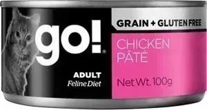 Консервы GO! NATURAL Holistic Cat Grain+Gluten Free Chicken Pate беззерновые с курицей для кошек 100г (28013)