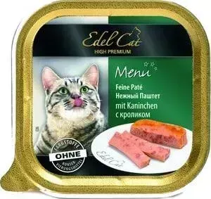 Консервы Edel Cat Menu нежный паштет с кроликом для кошек 100г (17402)