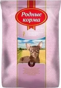 Корм Родные Корма Сухой Родные а с индейкой 27/14 для взрослых собак малых пород 3/5 пуда 10кг
