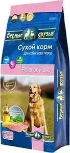 Сухой корм Верные друзья Ягненок и рис для собак всех пород 15кг