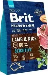 Сухой корм Brit Premium by Nature Sensitive Hight in Lamb Rice с ягненком и рисом для собак с чувствительным пищеварением 3кг (526628)