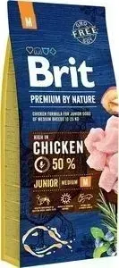 Сухой корм Brit Premium by Nature Junior M Hight in Chicken с курицей для молодых собак средних пород 15кг (526338)